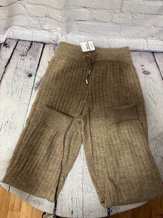 Free People retail $68 Intimately Ribbed Sweater Knit Drawstring Pants - Camel - Picture 3 of 6